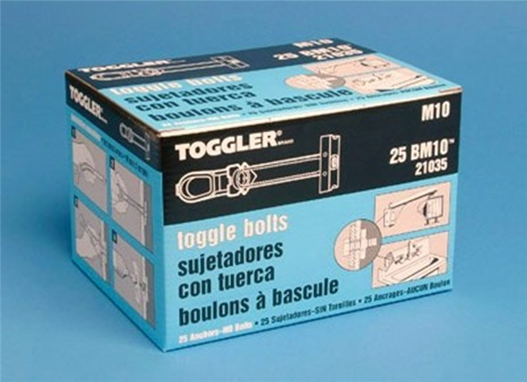 hollewandanker metaal/nylon toggler