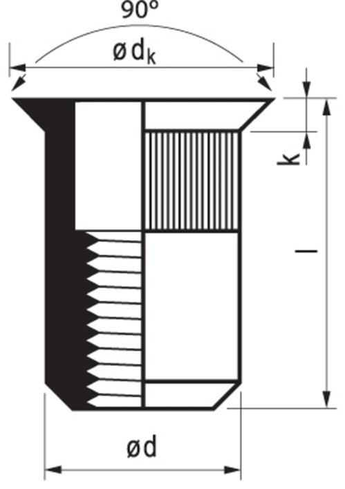 Blindklinkmoer Elvz Masterfix - M 8X19.0MM VK