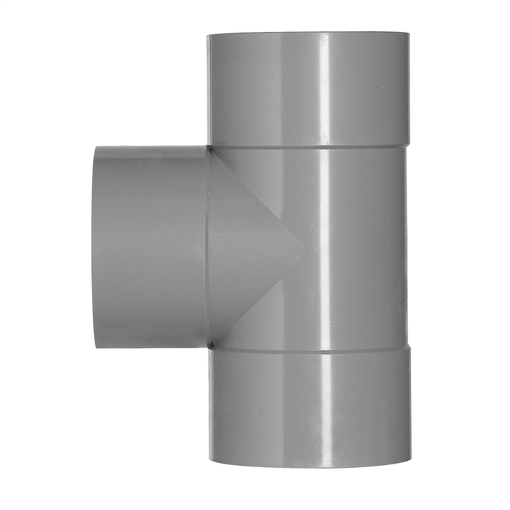 T-stuk pvc grijs rwa