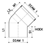bocht pvc grijs rwa-4
