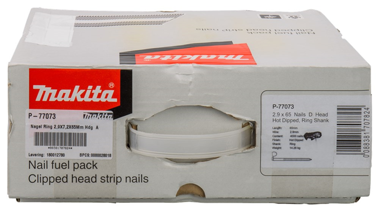 D-kopnagels schuin ring makita