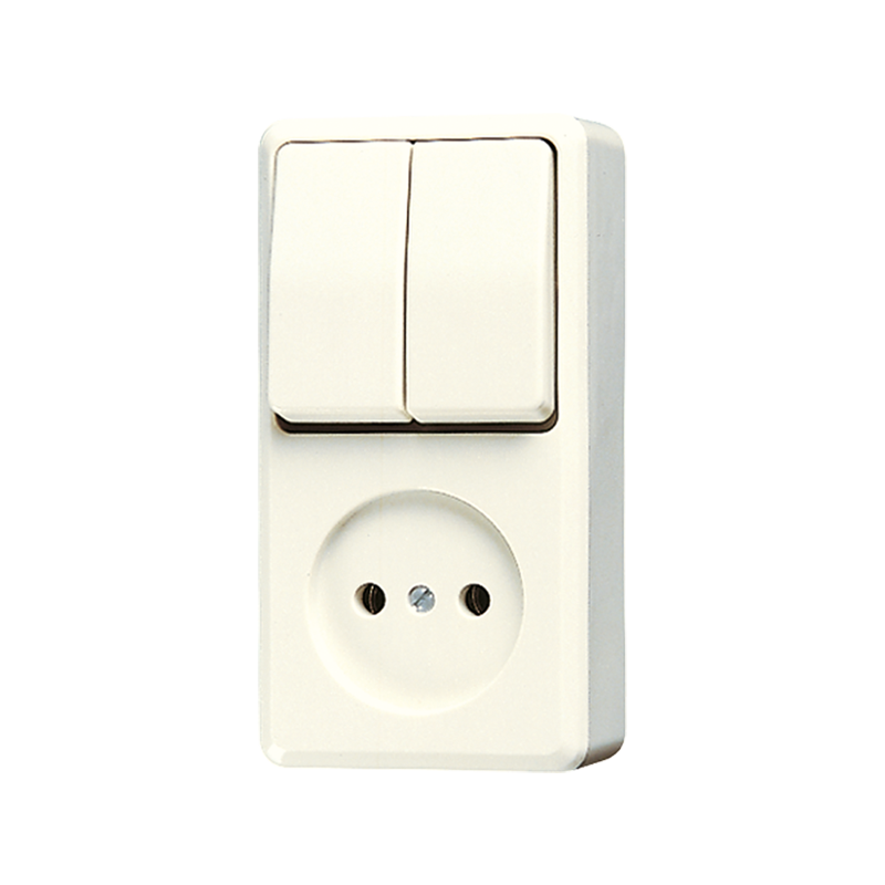 contactdoos+schakel serie opbouw jung
