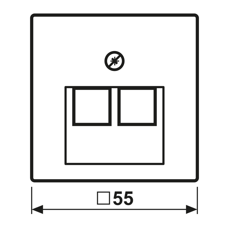 afdekplaat contactdoos jung-3