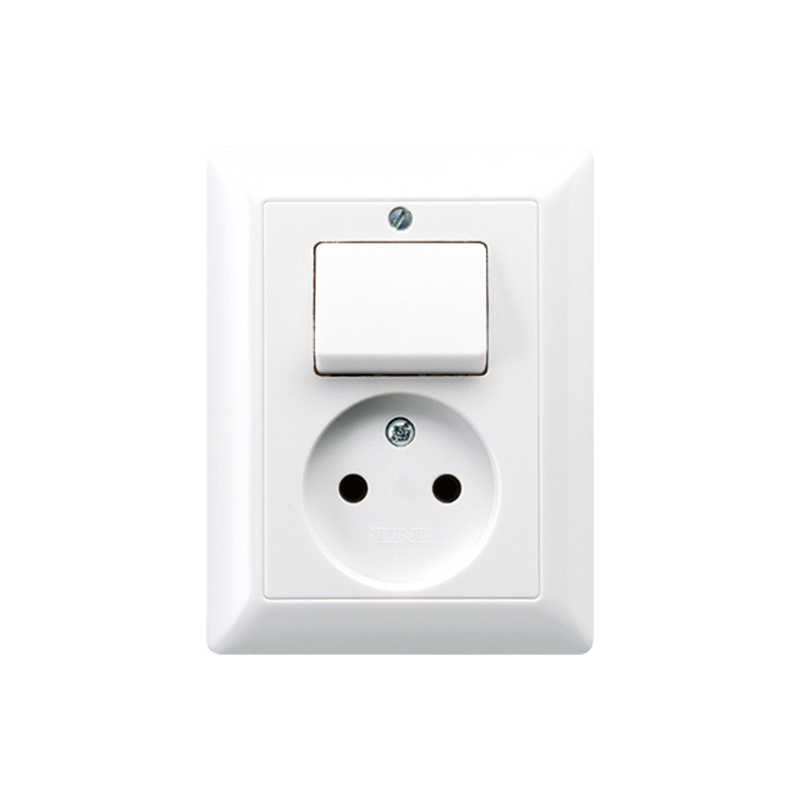 contactdoos+schakel inbouw jung