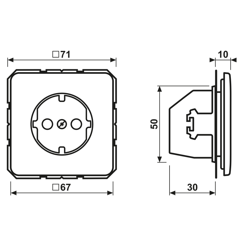 wandcontactdoos inbouw enkel jung-3