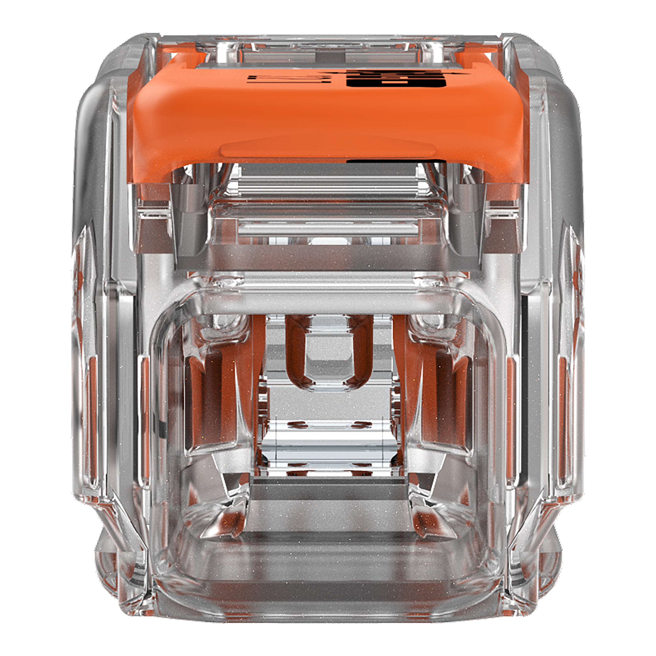 lasklem 2-voudig transparant/oranje wago-4