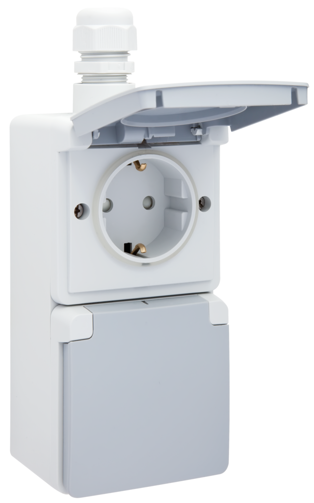 wandcontactdoos opbouw dubbel niko hydro-4