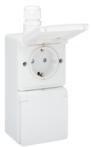 wandcontactdoos opbouw dubbel niko hydro-3