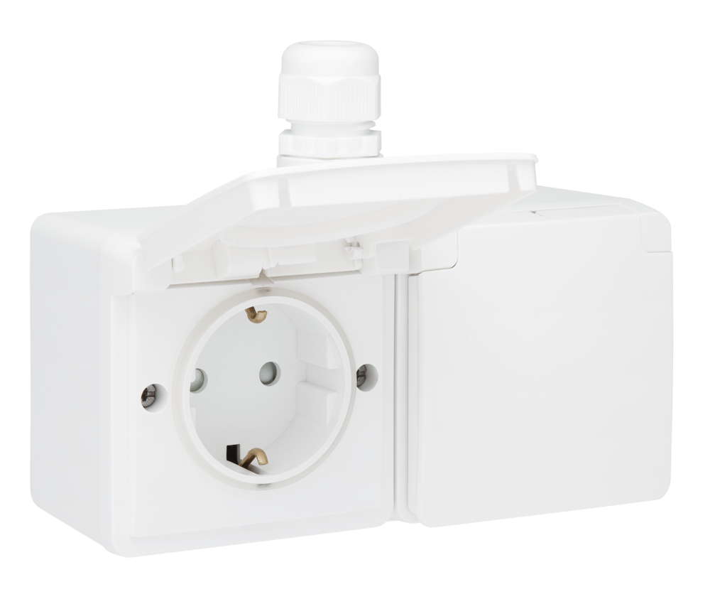 wandcontactdoos opbouw dubbel niko hydro