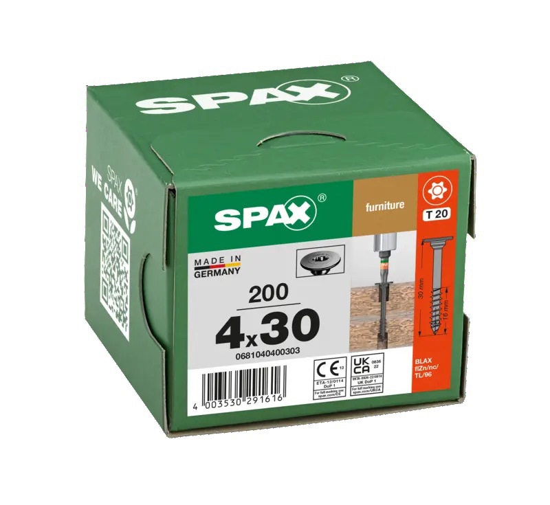 corpusschroef zwart spax-4