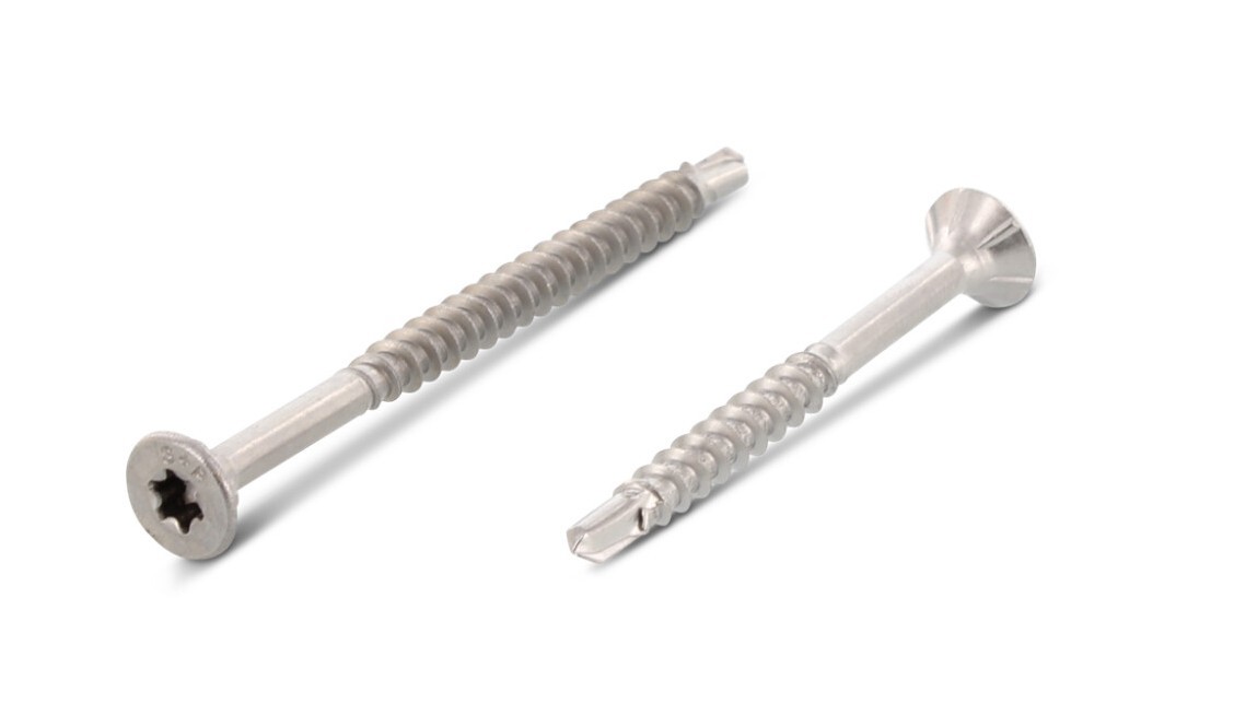 houtbouwschroef met boorpunt rvs 1.4006