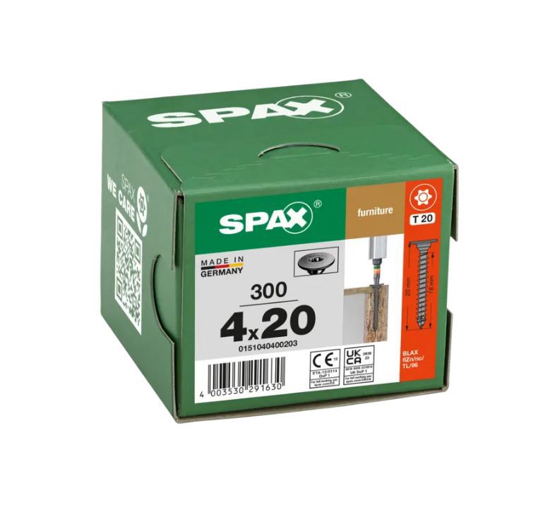 achterwandschroef zwart spax-4