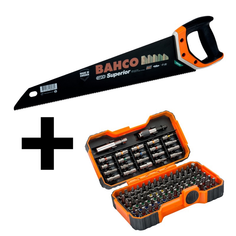 actieset handzaag + bitset bahco