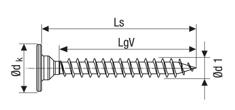 achterwandschroef zwart spax-6