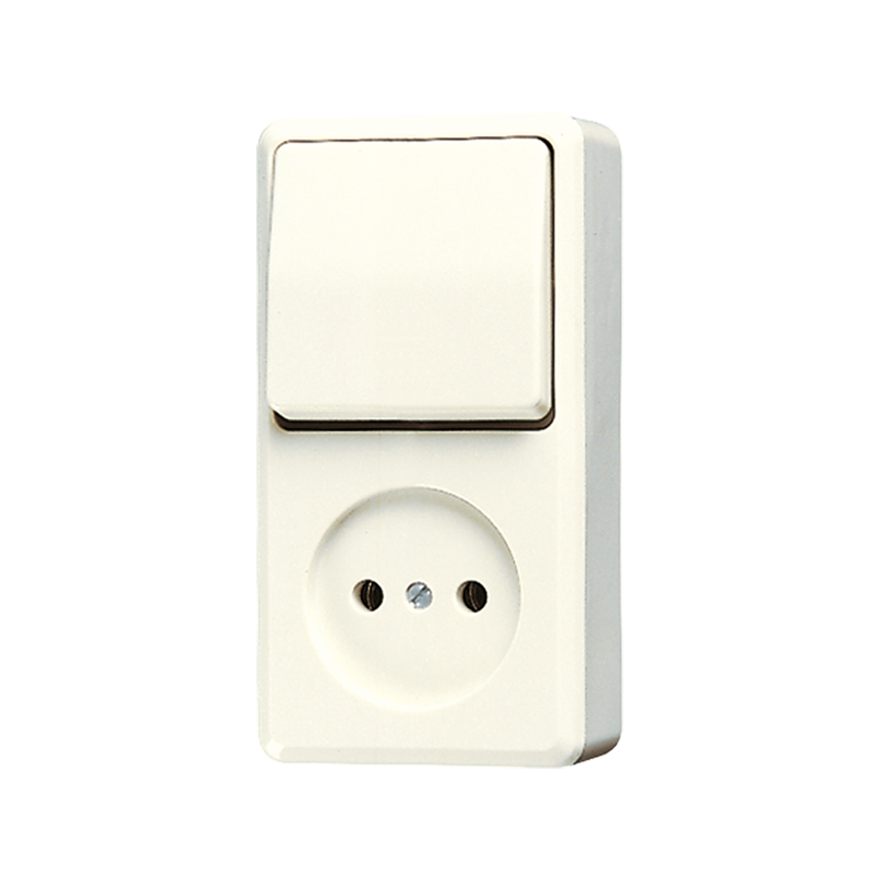 contactdoos+schakel wissel opbouw jung