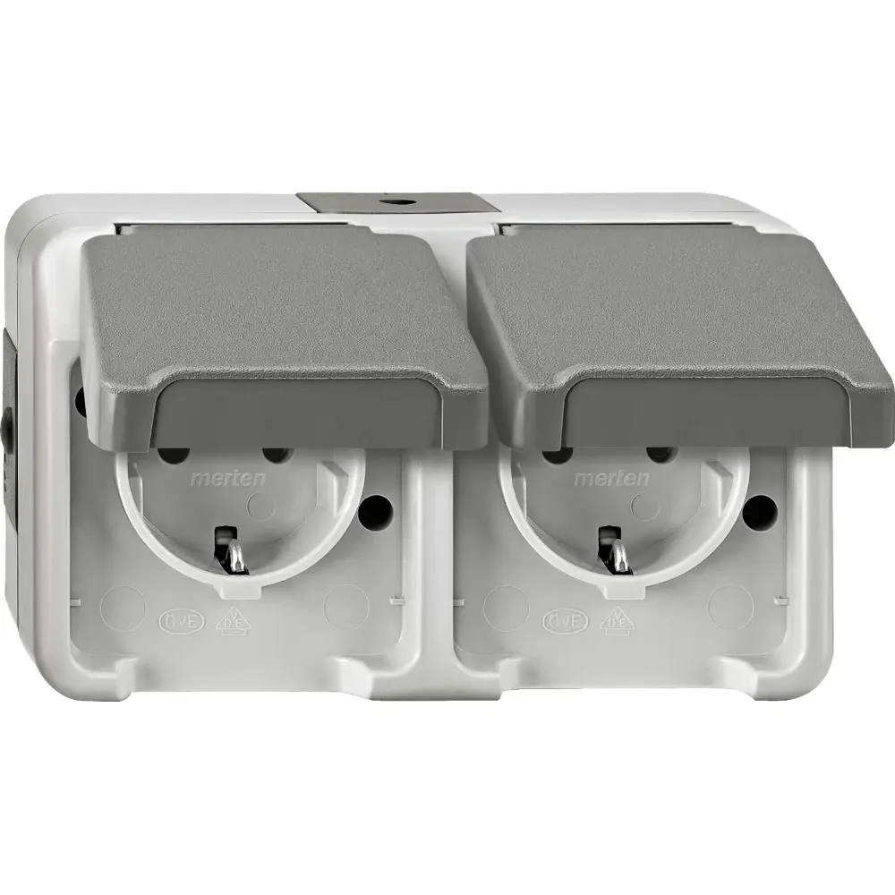 wandcontactdoos opbouw dubbel aquastar