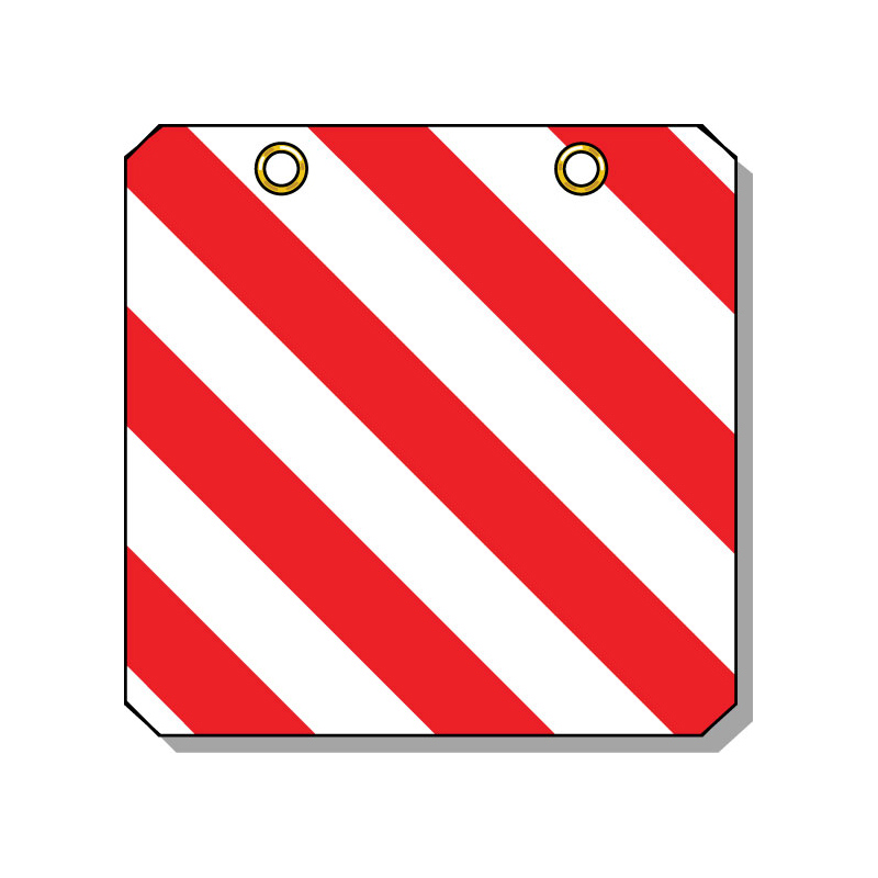 gevarenbord aluminium rood/wit