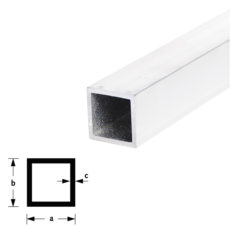 buis vierkant aluminium brute