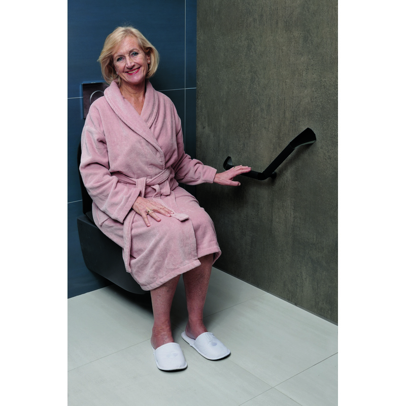 wandbeugel zwart/aluminium secucare-6