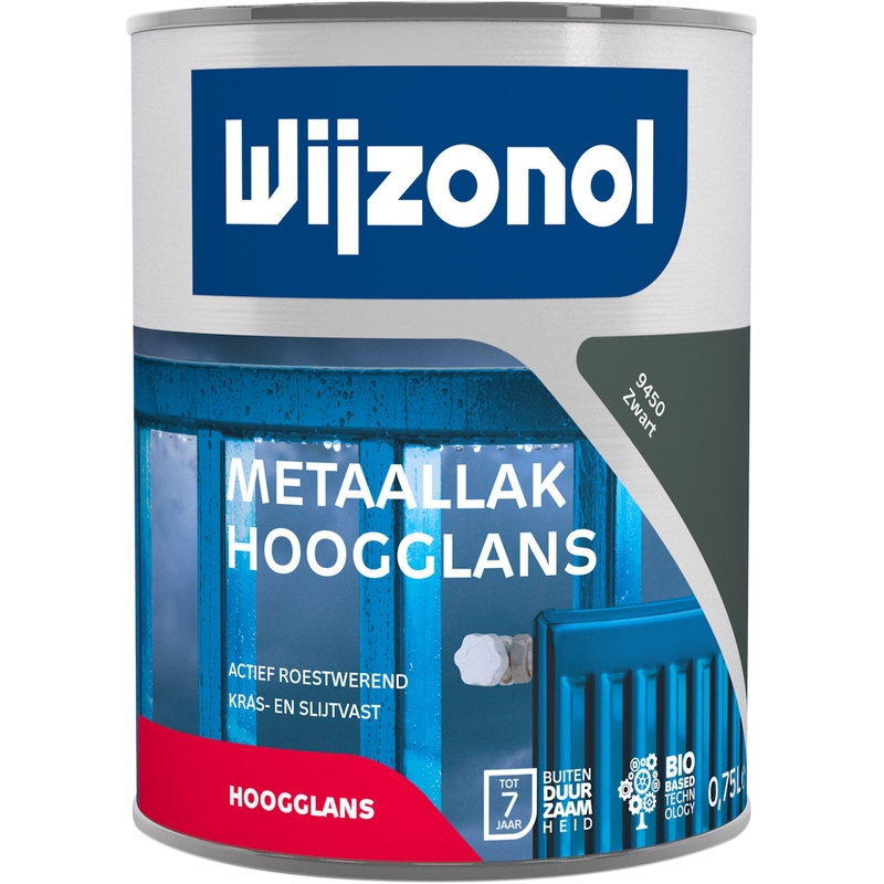 metaallak hoogglans zwart