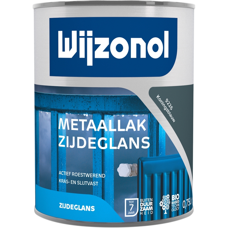 metaallak zijdeglans koningsblauw