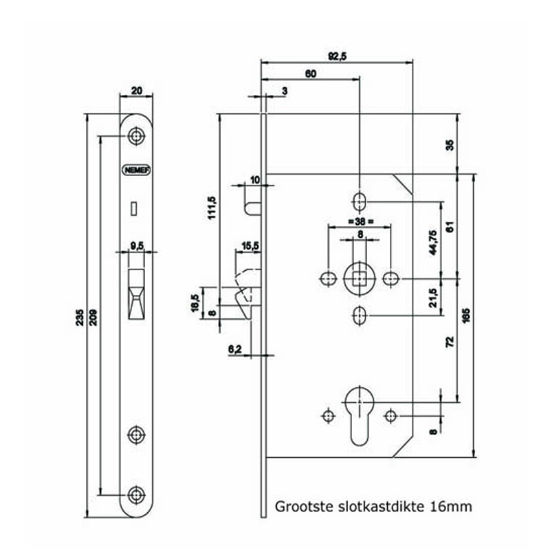 schuifdeurslot insteek v&b nemef-5