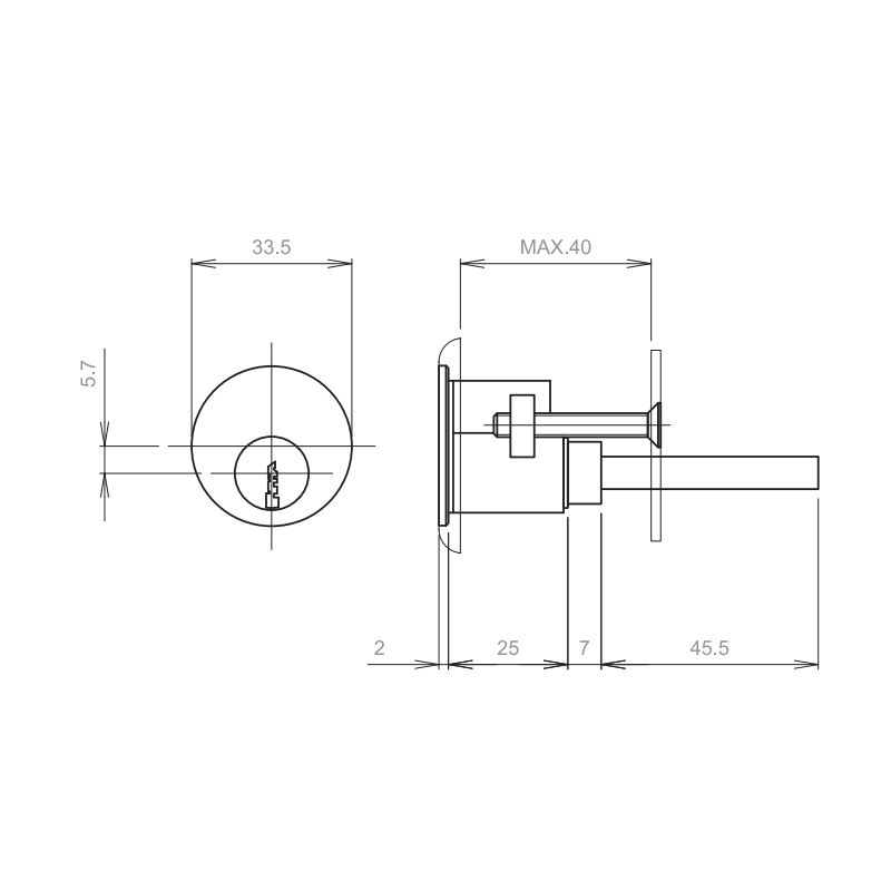 staartcilinder lips **-3