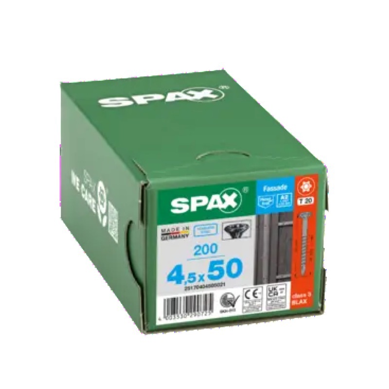 fassadeschroef zwart rvs a2 spax-4