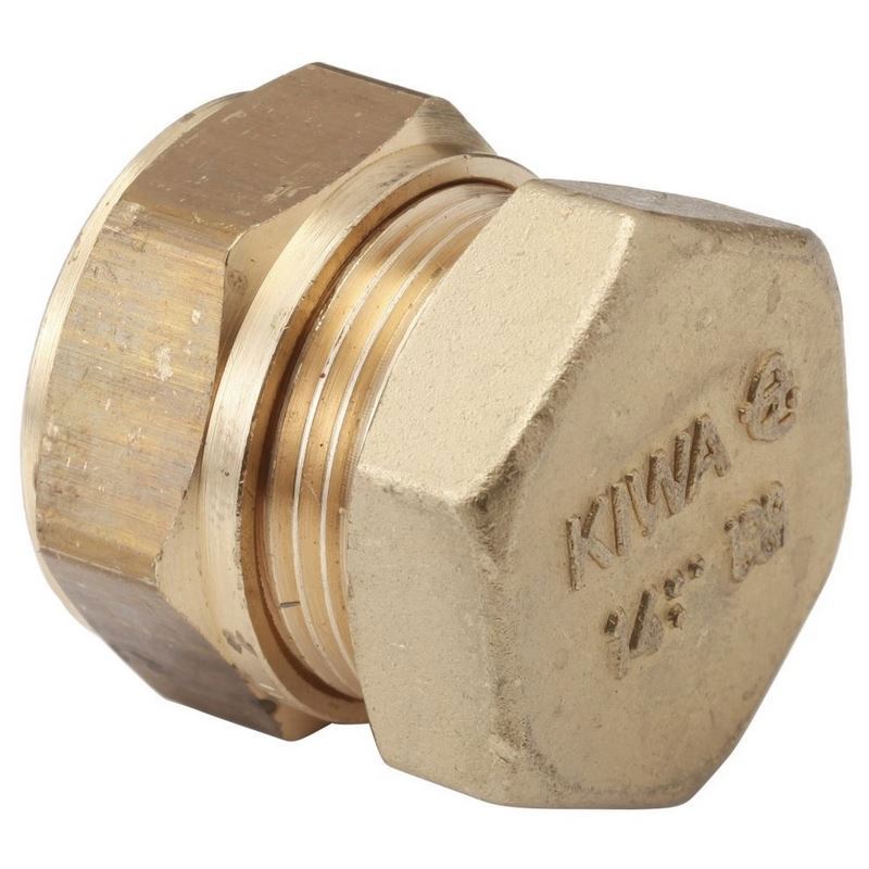 knel eindkoppeling messing