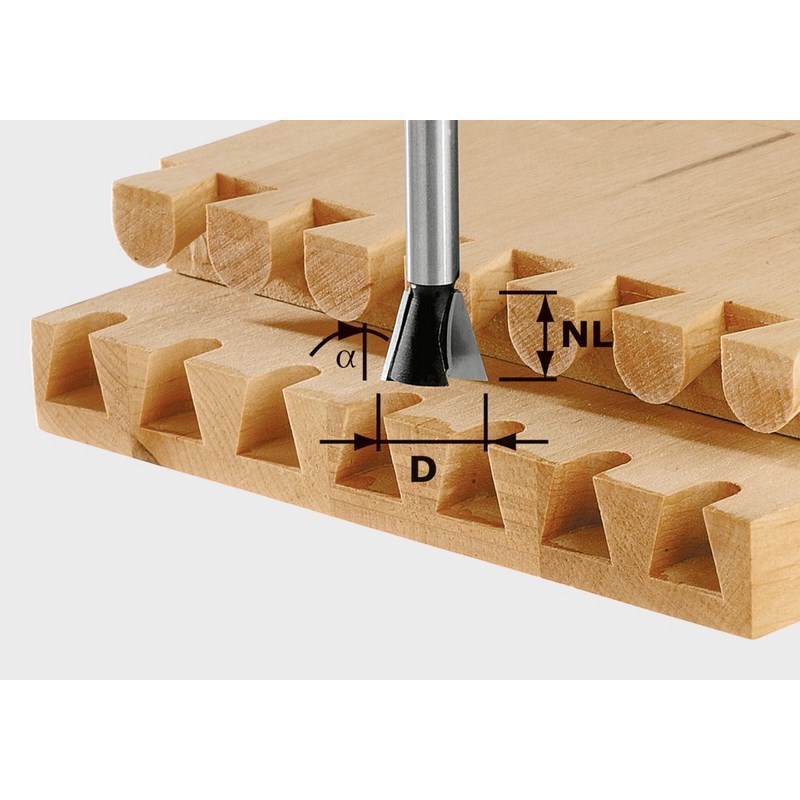 zwaluwstaartfrees hardmetaal festool