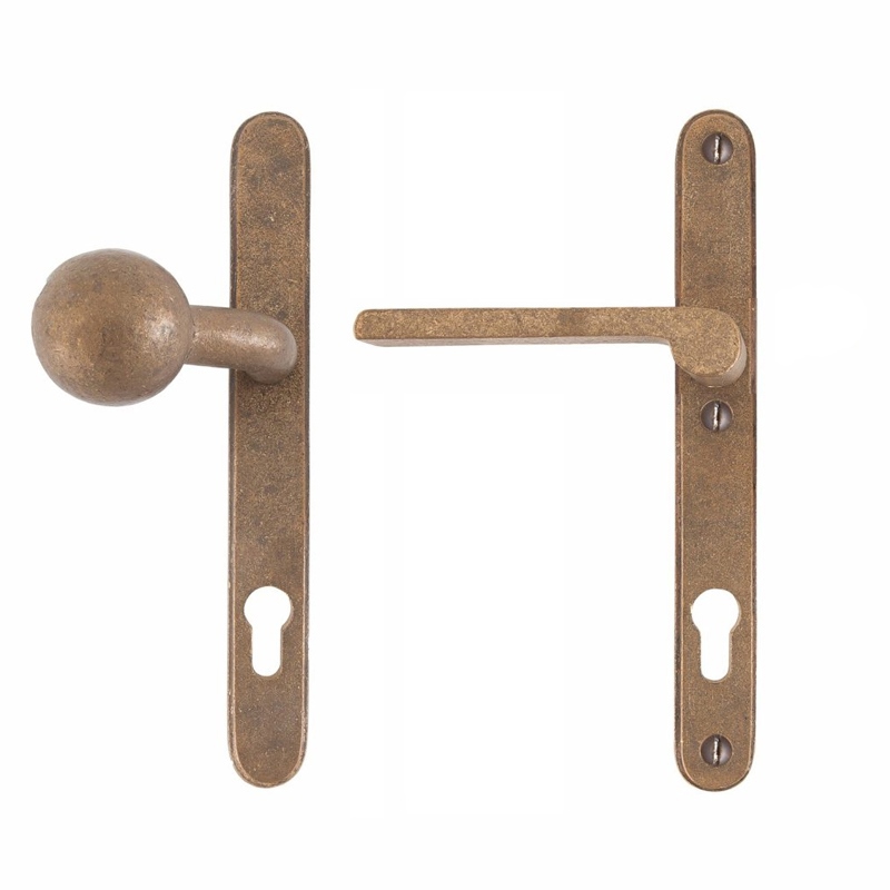 voordeursmalgarnituur ruw brons