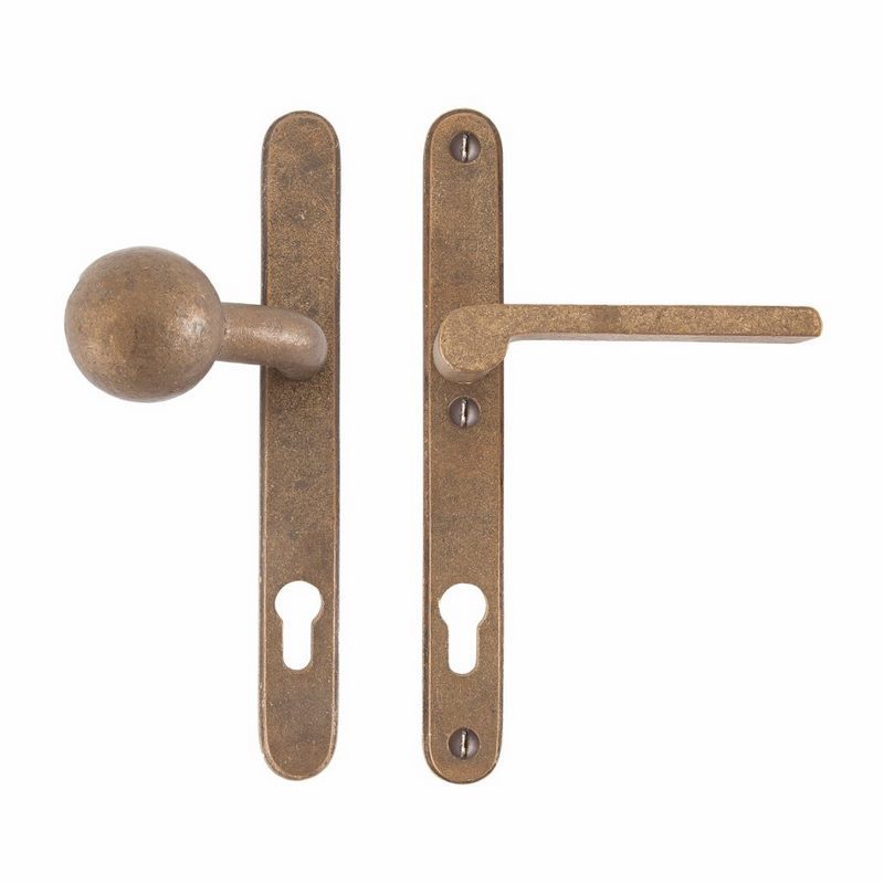 voordeursmalgarnituur ruw brons