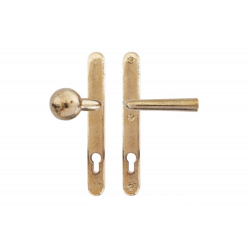 voordeursmalgarnituur ruw bronsgepolijst