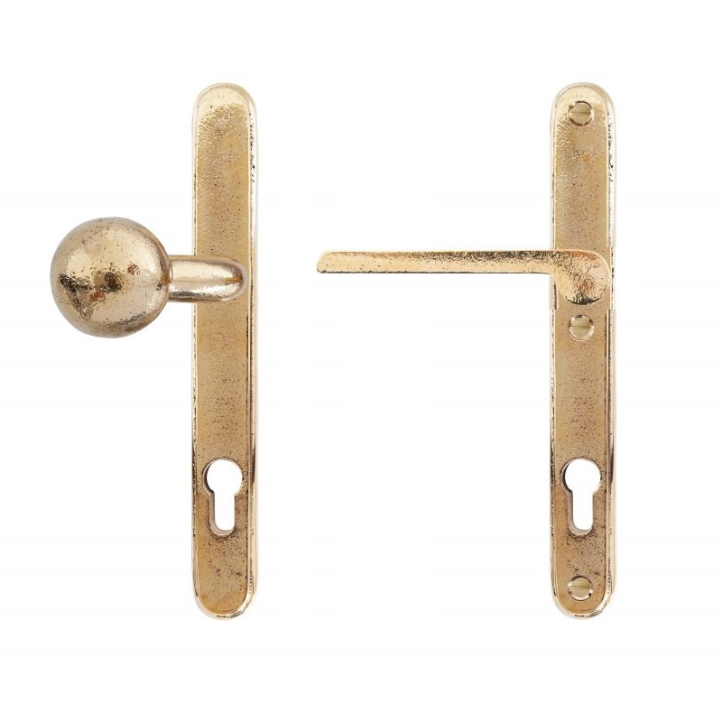 voordeursmalgarnituur ruw bronsgepolijst