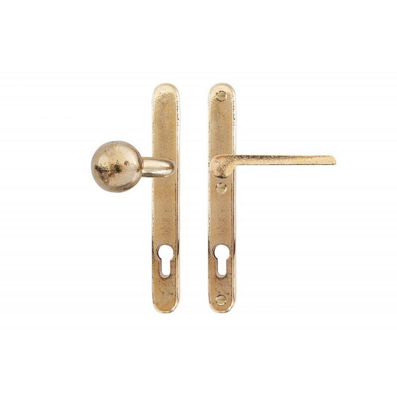 voordeursmalgarnituur ruw bronsgepolijst