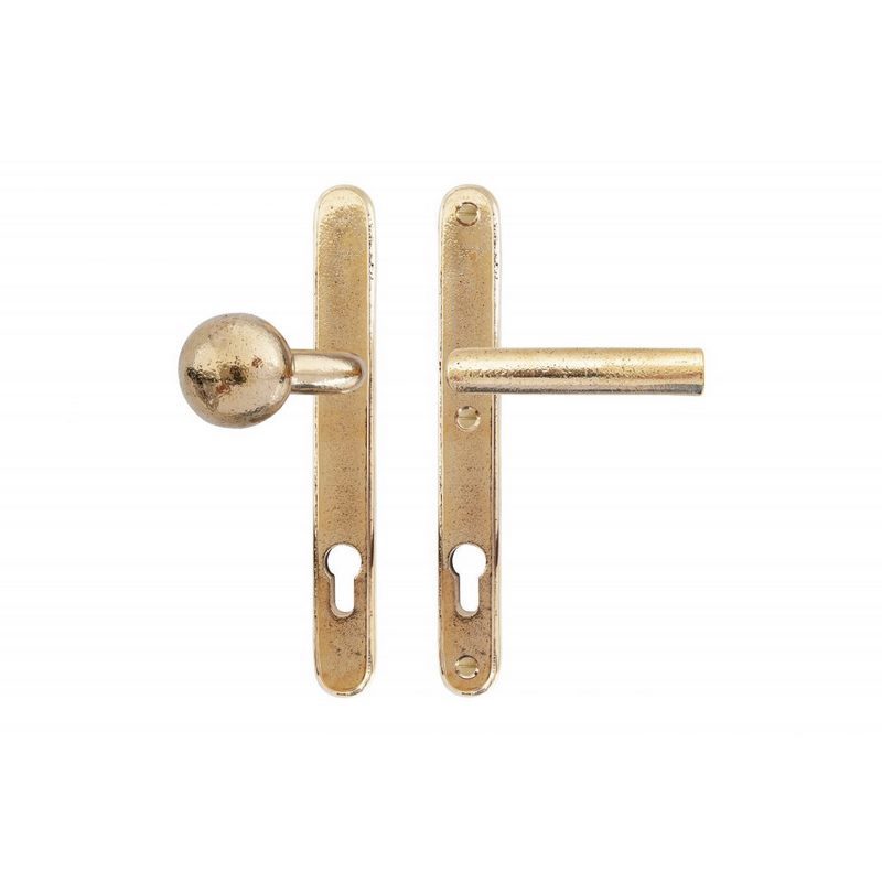 voordeursmalgarnituur ruw bronsgepolijst