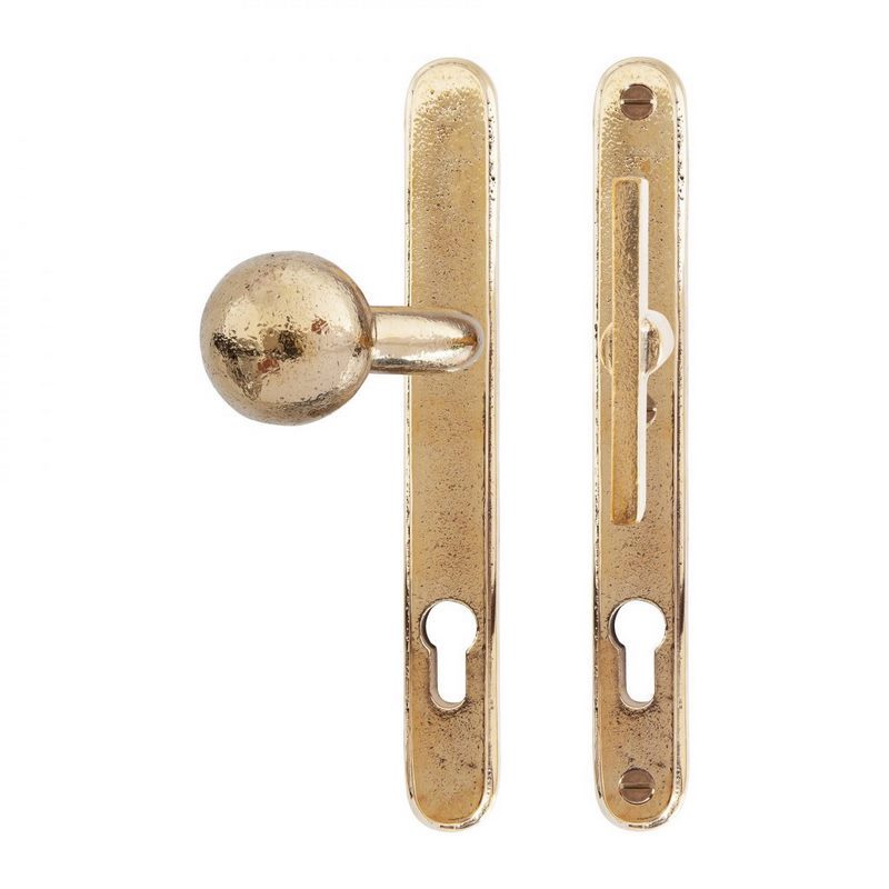 voordeursmalgarnituur ruw bronsgepolijst