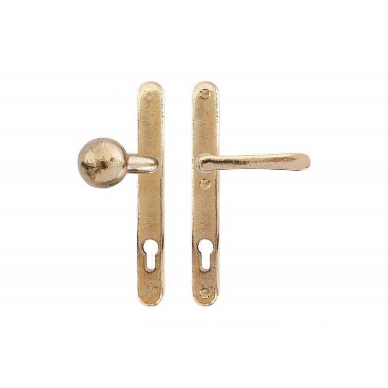 voordeursmalgarnituur ruw bronsgepolijst