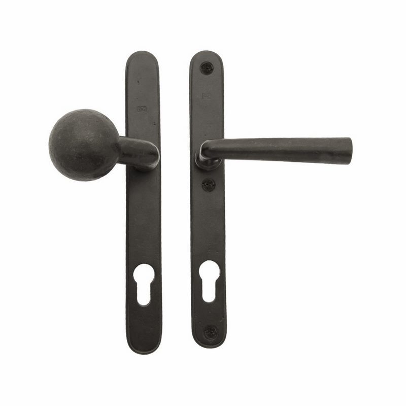 voordeursmalgarnituur veroud.ijzer zwart