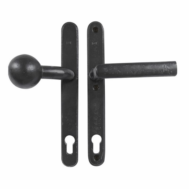 voordeursmalgarnituur veroud.ijzer zwart