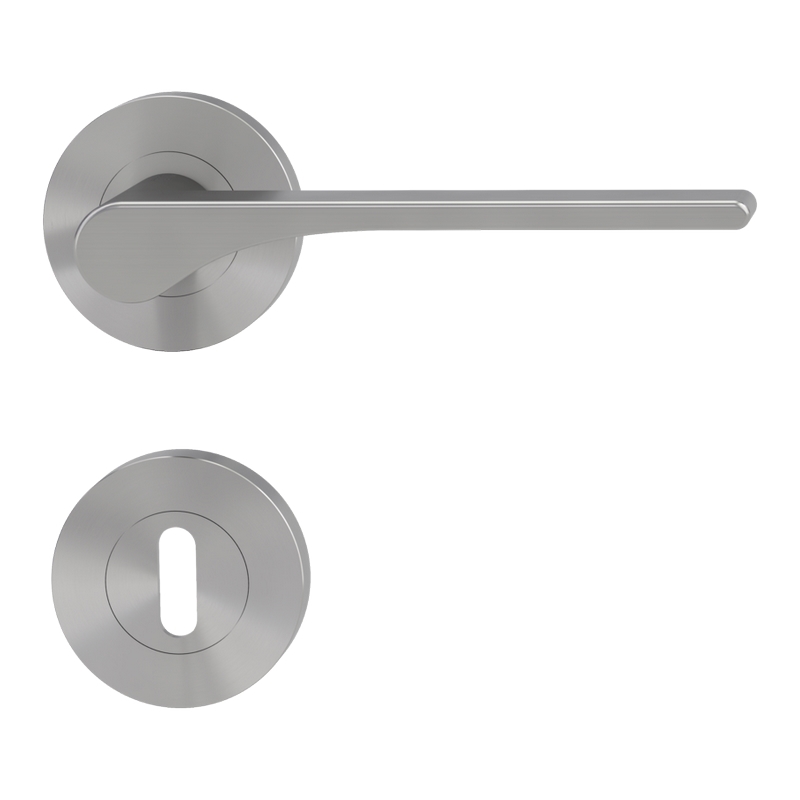 deurkrukgarnituur fluweelgrijs griffwerk