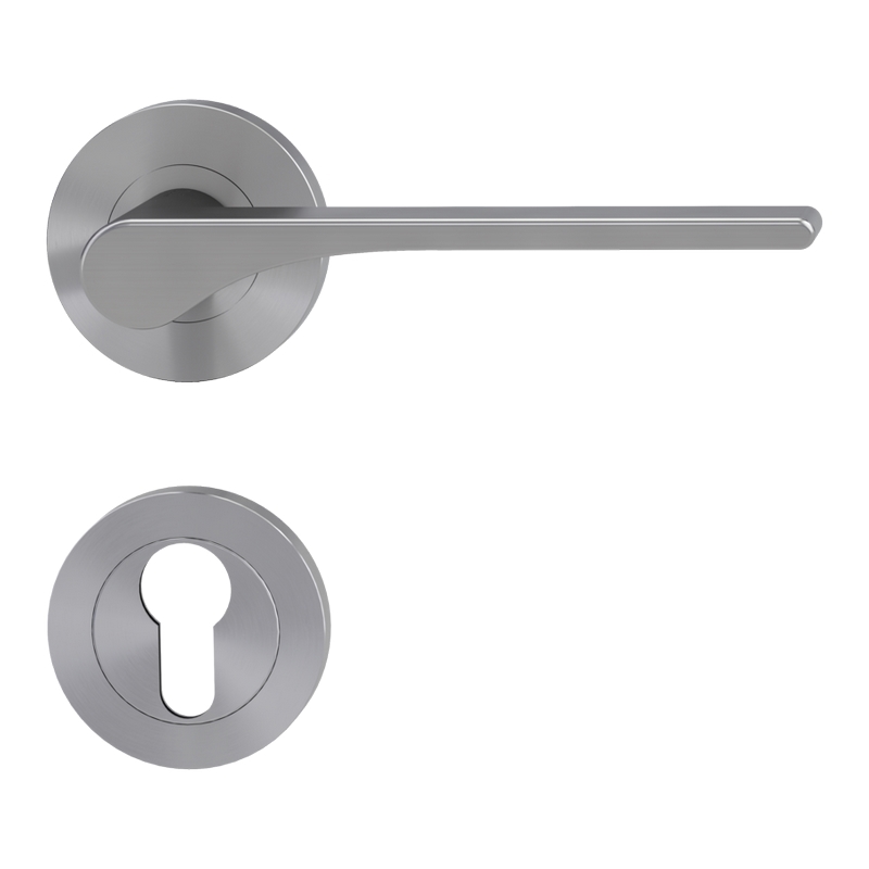 deurkrukgarnituur fluweelgrijs griffwerk