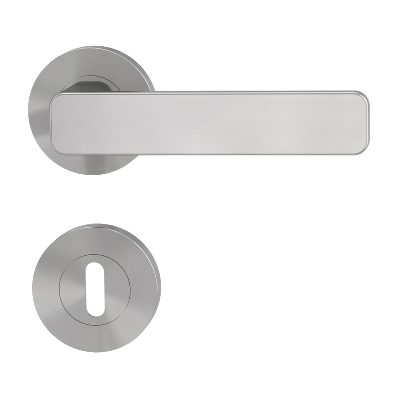 deurkrukgarnituur fluweelgrijs griffwerk