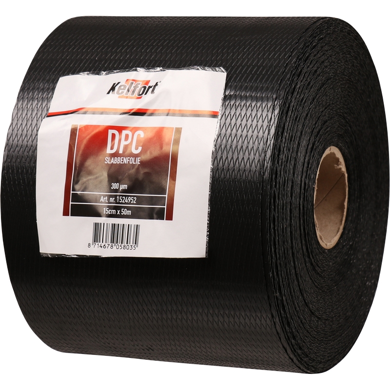 Dpc Folie Gewafeld Zwart -  200MM 50M 300µm