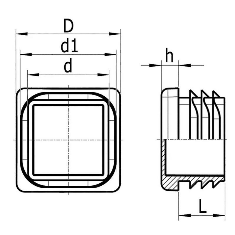 insteekdop kunststof zwart-5