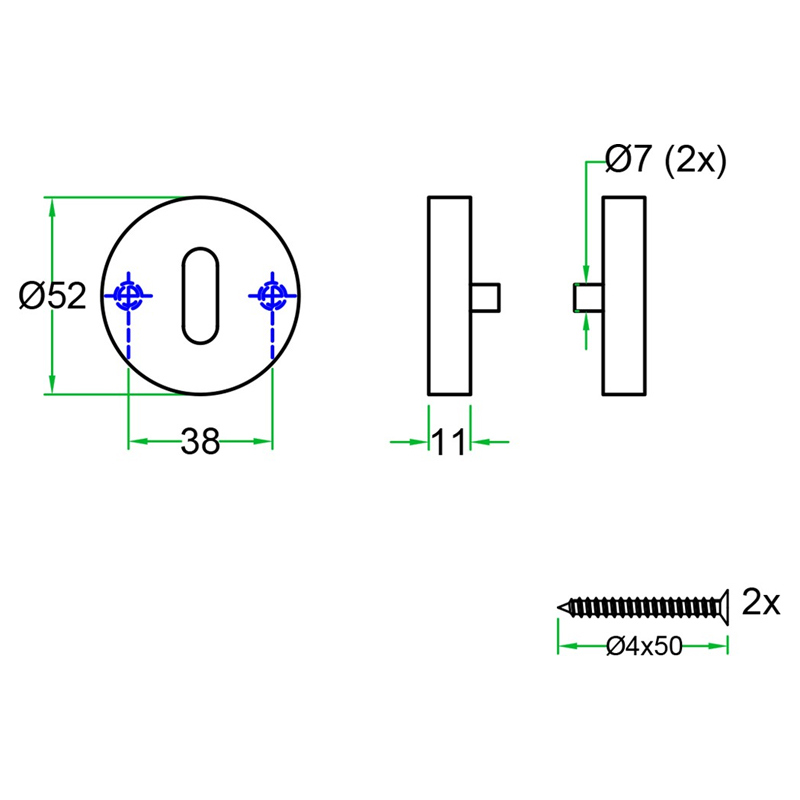 sleutelgatrozet rvs a2 oxloc-9