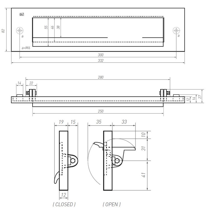 briefplaat verouderd ijzer zwart-3