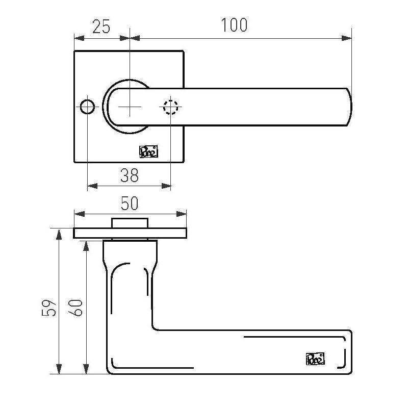 deurkruk ruw brons gepolijst-3