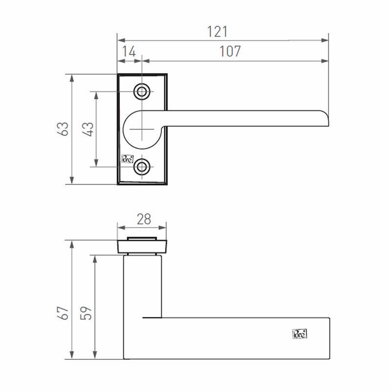 deurkruk ruw brons gepolijst-3