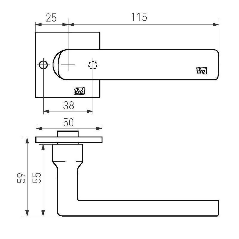 deurkruk ruw brons gepolijst-3